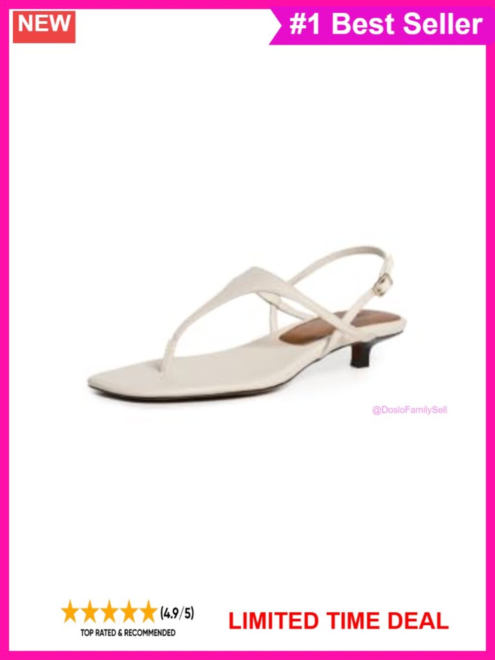 Madewell Kitten Heel Slingback Sandals Leather Open Toe